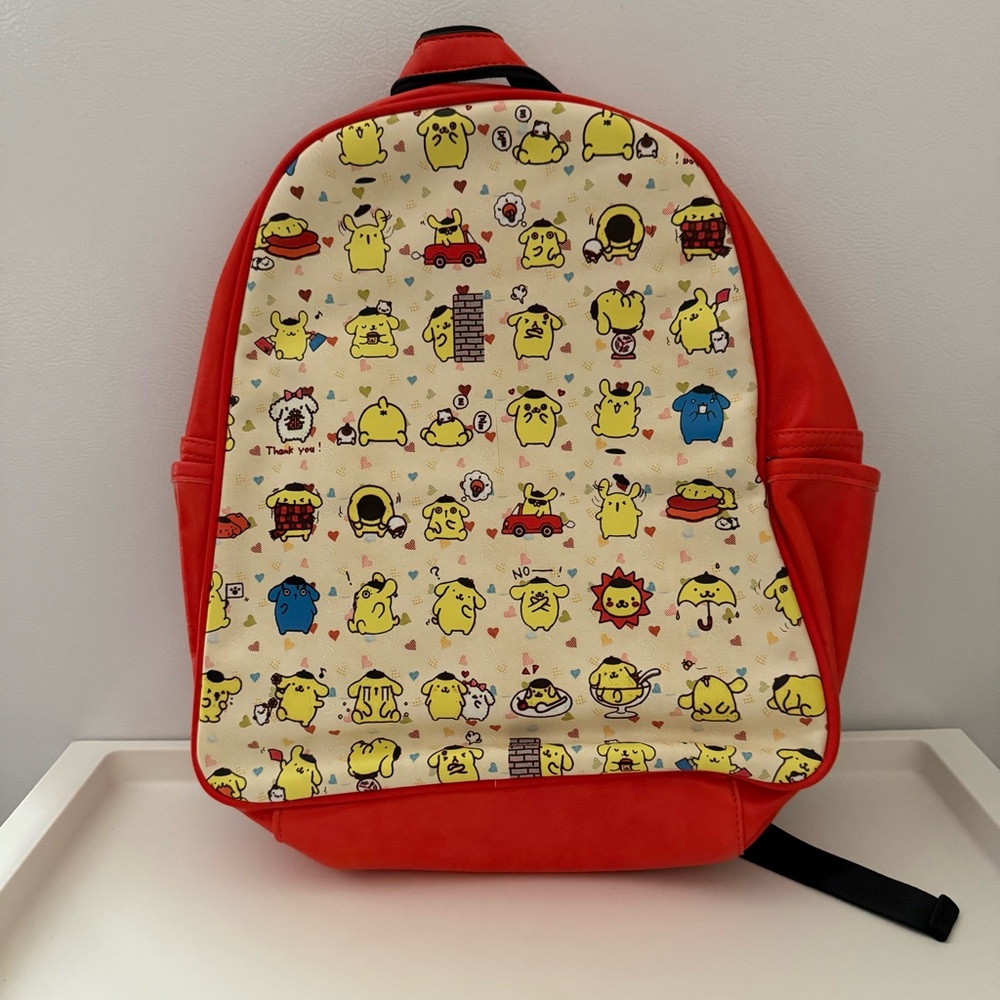 Sanrio Pompompurin Red and Cream Backpack